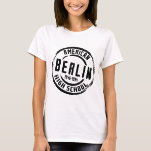 Frimärke A004 för Berlin amerikanhögstadium Tee Shirt