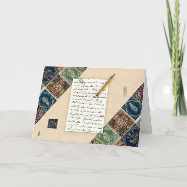 Frimärke-anteckningskort Kort (Framsida)