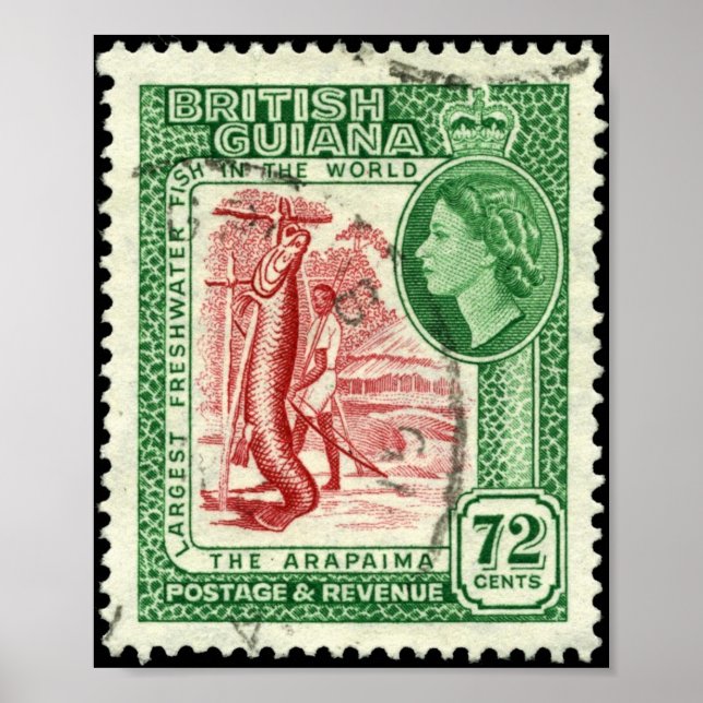 Frimärke British Guiana 1954 72c Portfolio Poster (Framsidan)