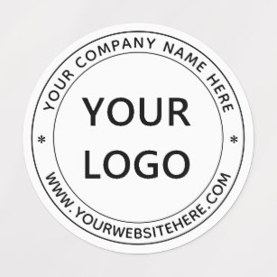 Frimärke-etiketter för Business Logotyp Namn webbp Klistermärke