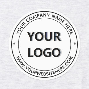  Frimärke-etiketter med din Logotyp Namn webbplats Klistermärke