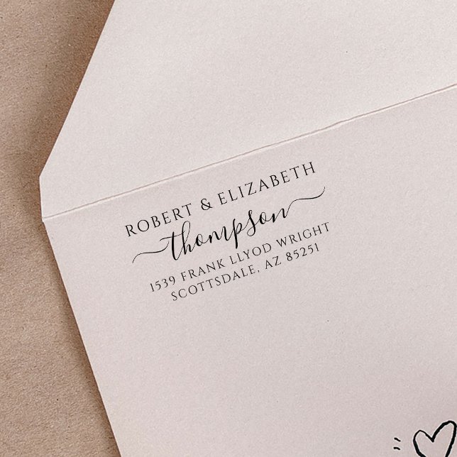 Frimärke-familjens monogramskript för anpassningsb självfärgande stämpel (Skapare uppladdad)