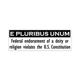 Frimärke för E PLURIBUS UNUM - svart/stort Självfärgande Stämpel