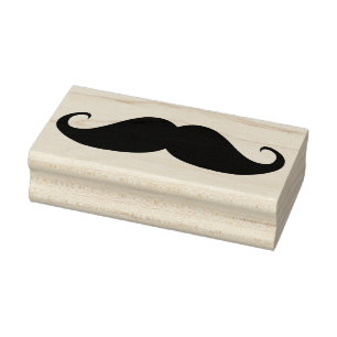 Frimärke för konst för vintagemustasch Rubber Stämpel