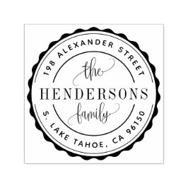 Frimärke för självincheckning av returadressen run självfärgande stämpel