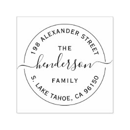 Frimärke för självincheckning av returadressen run självfärgande stämpel