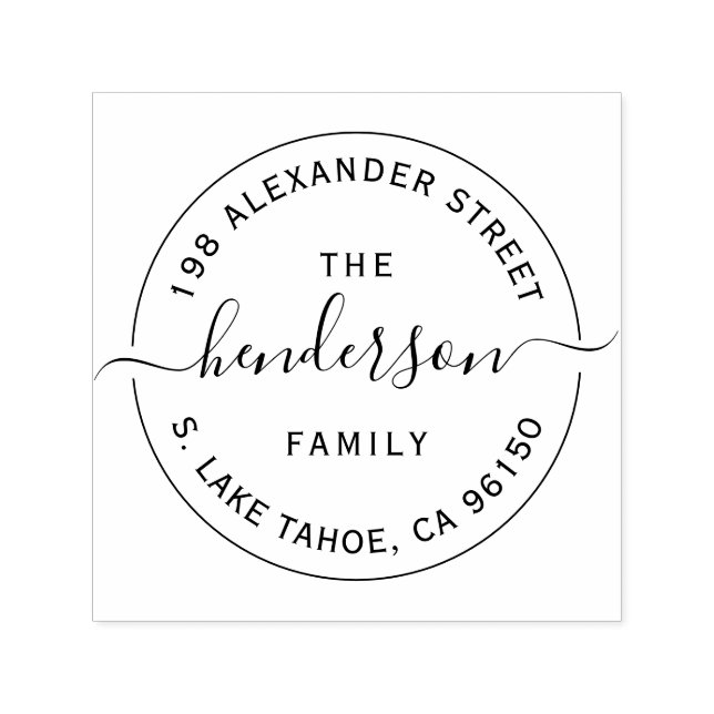 Frimärke för självincheckning av returadressen run självfärgande stämpel (Design)