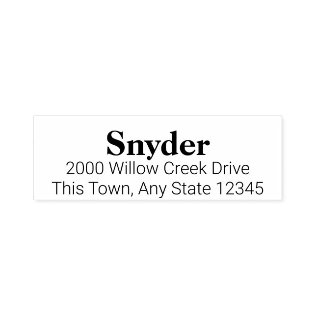 Frimärke för självtryckande Adress-Anpassningsbar  Självfärgande Stämpel (Design)