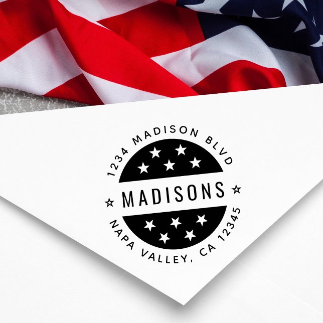 Frimärke för självtryckande Returadress för stjärn Självfärgande Stämpel (Skapare uppladdad)