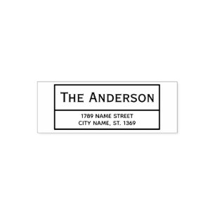 Frimärke för självtryckande Returadress Självfärgande Stämpel