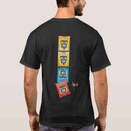 Frimärke i Colombia med den colombianska jackat ar T Shirt