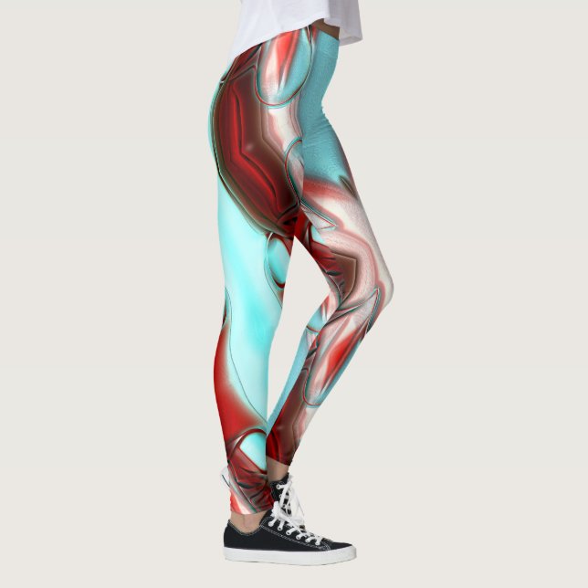 Frimärke i kristallens linjer över sandberget stru leggings (Höger)