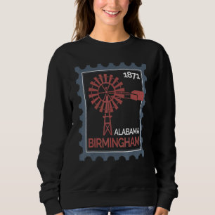 Frimärke med en gammal vindturbin i Birmingham T Shirt