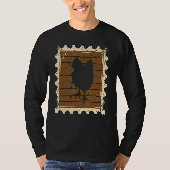 Frimärke Med En Höna T Shirt (Framsida)