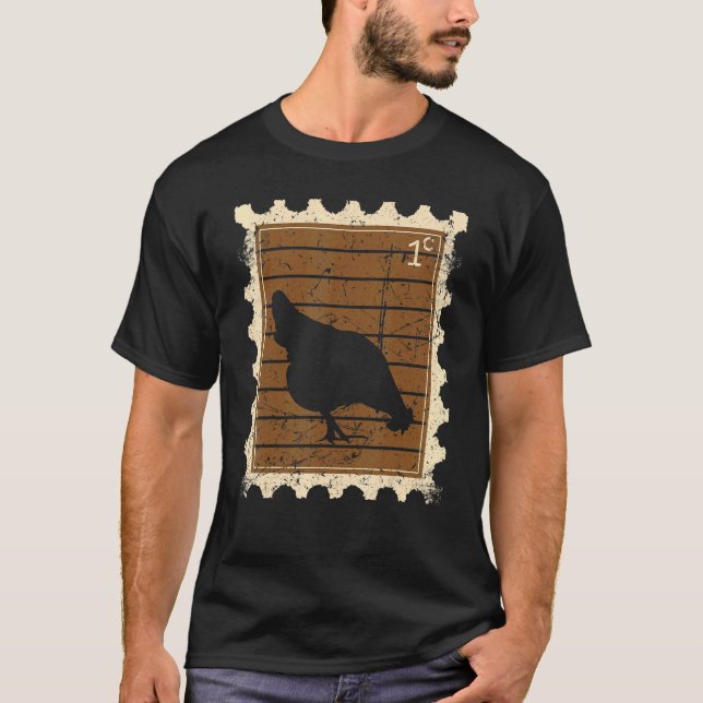 Frimärke Med En Kyckling T Shirt (Framsida)