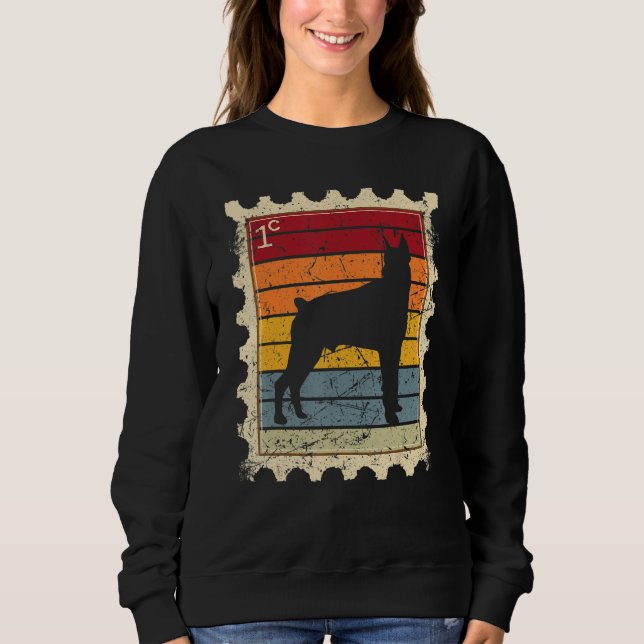 Frimärke Med En Solnedgång Dobermann 1 T Shirt (Framsida)