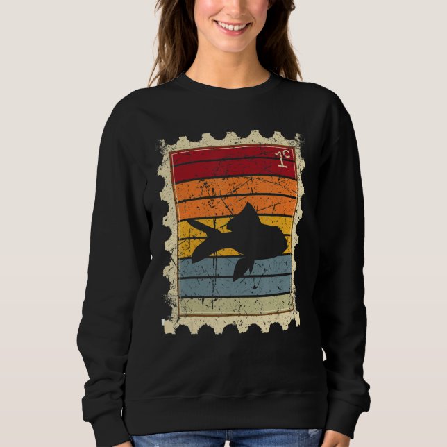 Frimärke Med En Solnedgångsfisk T Shirt (Framsida)