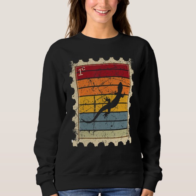 Frimärke med en solnedgångsgecko 1 t shirt (Framsida)