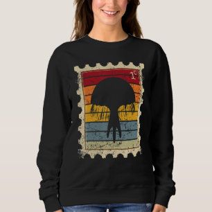 Frimärke Med En Solnedgångsmanet T Shirt
