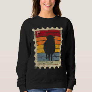 Frimärke Med Ett Solnedgångs Får T Shirt