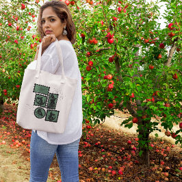 Frimärke med Halloween Symbols Tygkasse