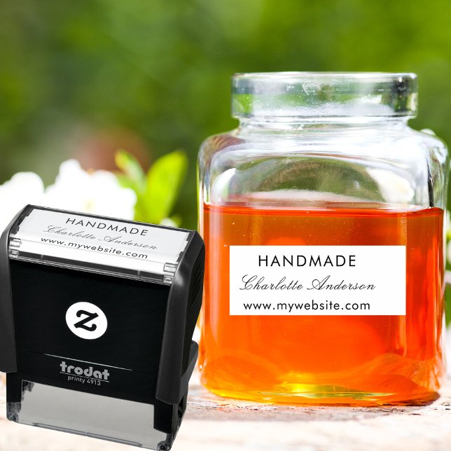 Frimärke på namn-webbplatsen som är självständig självfärgande stämpel (Skapare uppladdad)