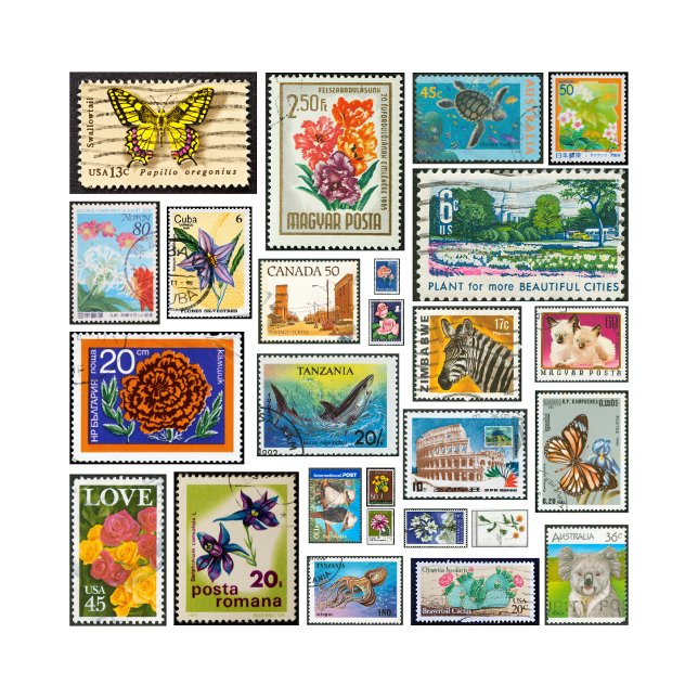 Frimärke Patches Tote Bag Tygkasse (Skapare uppladdad)