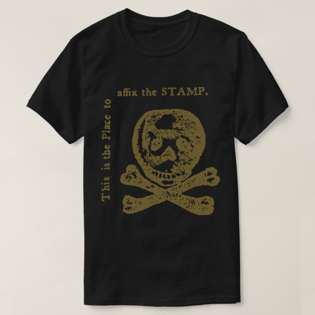 Frimärke (protestera mot Frimärke-lagen under T Shirt (Design framsida)