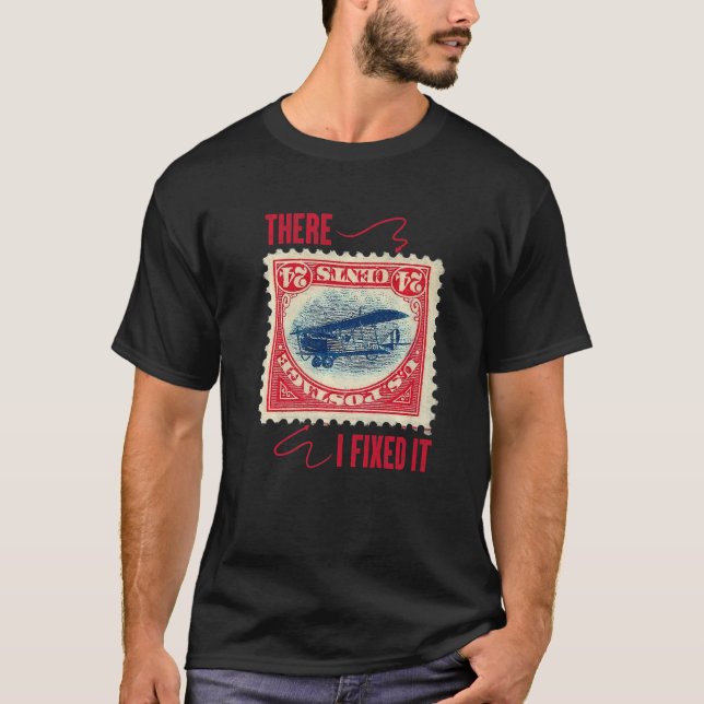 Frimärke Samlar in fixeringshobbyinsamlare T Shirt (Framsida)