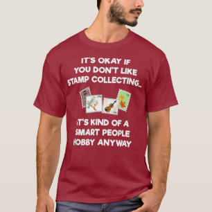 Frimärke Samlar in för insamlare Funny Smart T Shirt