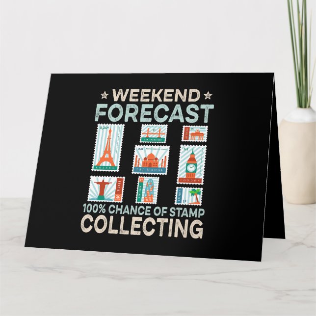 Frimärke Samling Shirt for Collectors Funny Weeken Kort (Framsida)