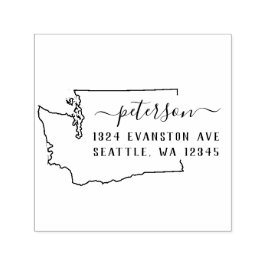 Frimärke självbränning i Washington Returadress Självfärgande Stämpel