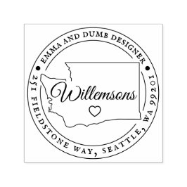 Frimärke självbränning i Washington Returadress Självfärgande Stämpel