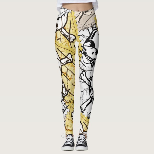 Frimärke Skull Leggings (Framsida)