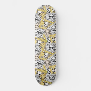 Frimärke Skull Mini Skateboard Bräda 18,5 Cm