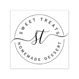 Frimärke som själv fyller returadressen för rund l självfärgande stämpel