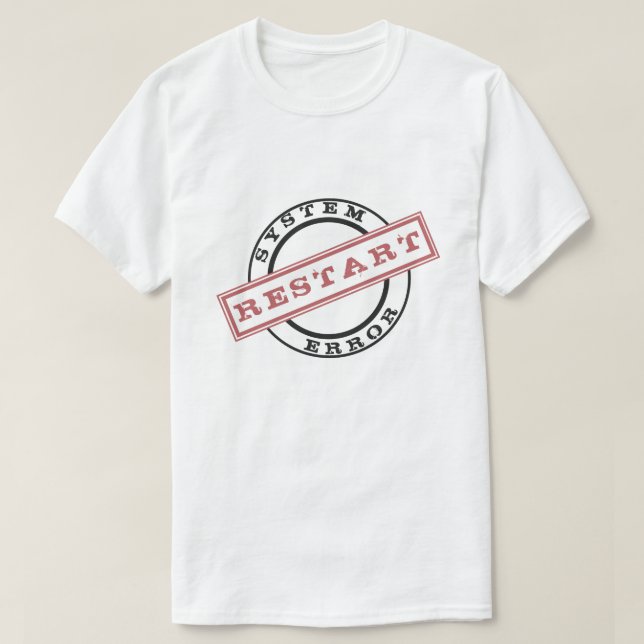 Frimärke T-Shirt Text Restart - nystart (Design framsida)