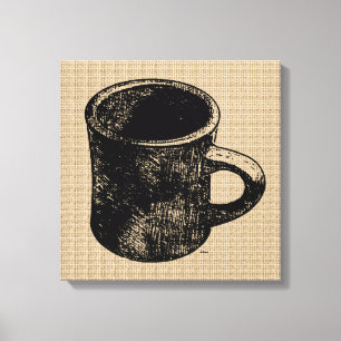 Frimärke Titta Mugg på Canvas