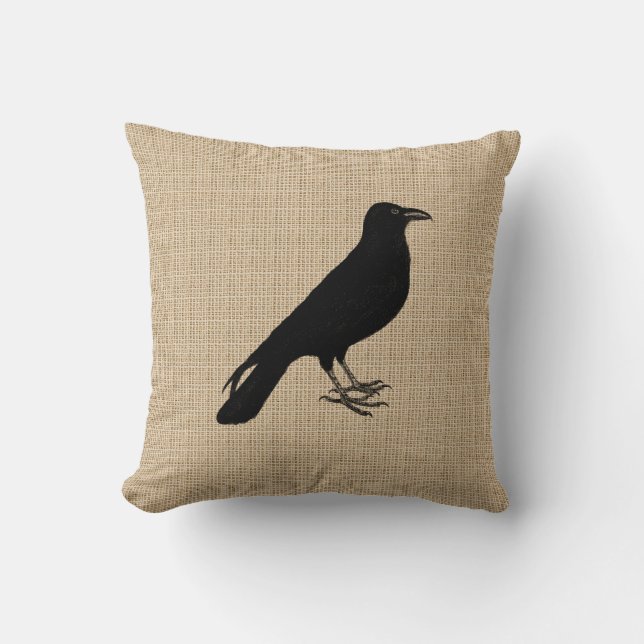 Frimärke Titta på Raven Pillow Kudde (Framsida)