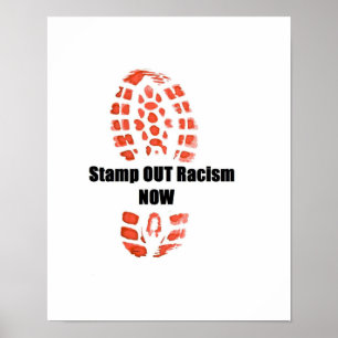 Frimärke ut rasism poster