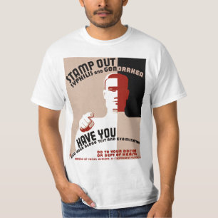 Frimärke ut Syfilis och Gonorrhea T-shirt