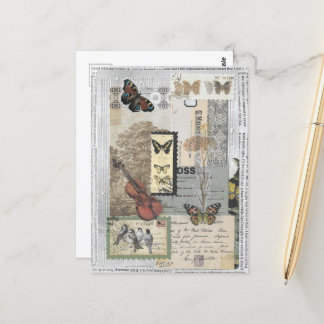 Frimärken Antika Efemärra Dekoupage Vykort