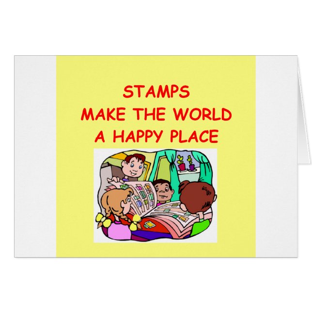 frimärken hälsningskort (Framsidan Horizontal)