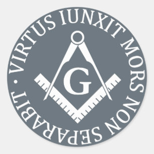 Frimärkssymbol Runt Klistermärke