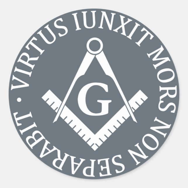 Frimärkssymbol Runt Klistermärke (Framsida)