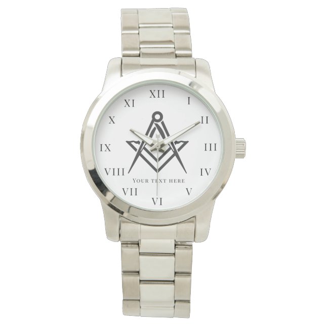 Frimurar Square och kompass välgörenhet Masonic Armbandsur (Framsida)