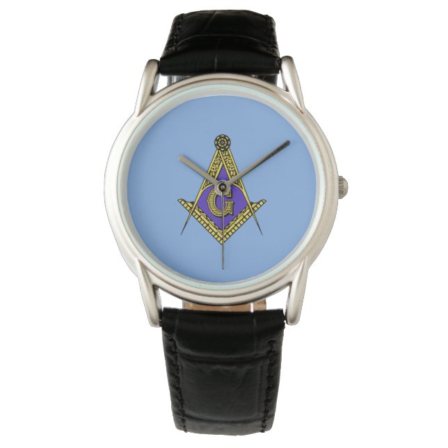 Frimurare (blå) armbandsur (Framsida)