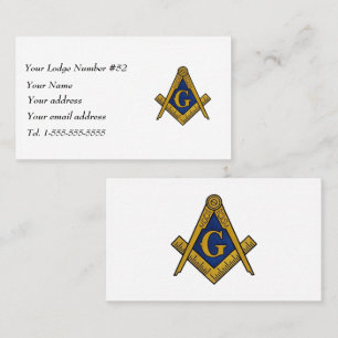 Frimurare Frimureri Symbol Masonic Svart Visitkort