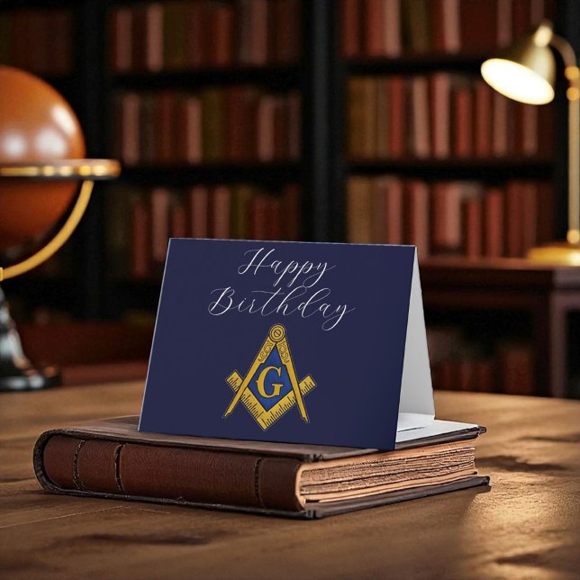 Frimurare Masonic Mason Frimurare Födelsedag Tack Kort (Skapare uppladdad)