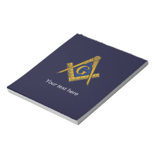 Frimurare Masonic Square Kompass Marinblå Anteckningsblock